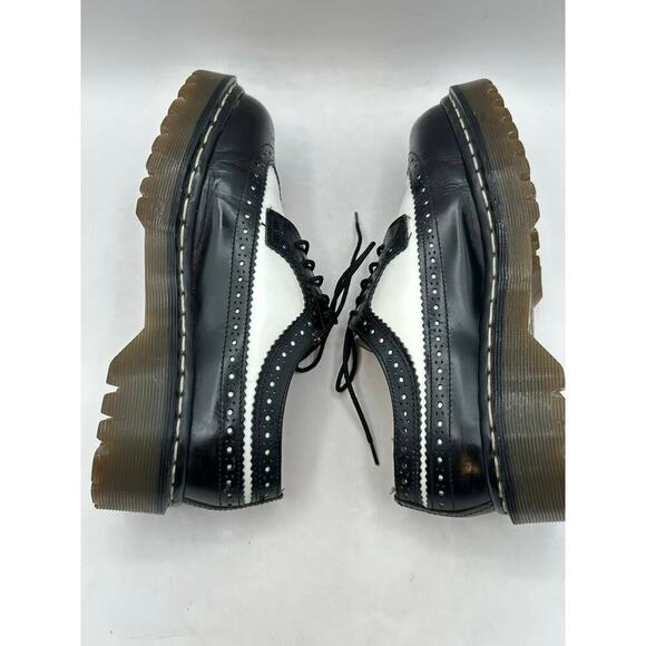 Dr. Martens Made in England Rare VTG Black White Brogue Oxford Wingtip & Chunky - Picture 3 of 12